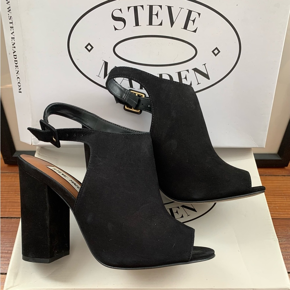 Steve Madden “Callvin”Black Women's Heeled Sandals